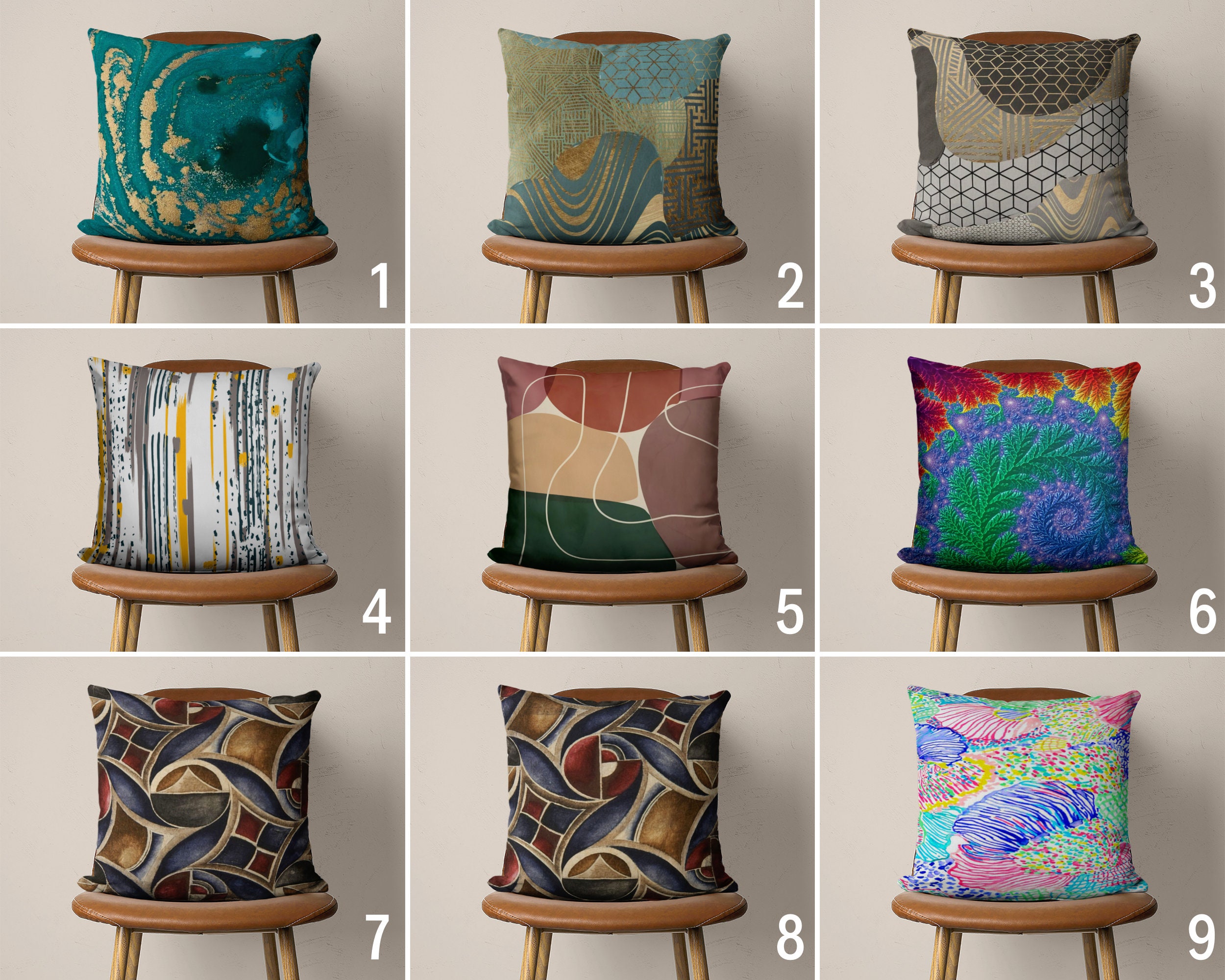  Throw Pillow Covers 14x14 inch Set of 4 Boho Pillow