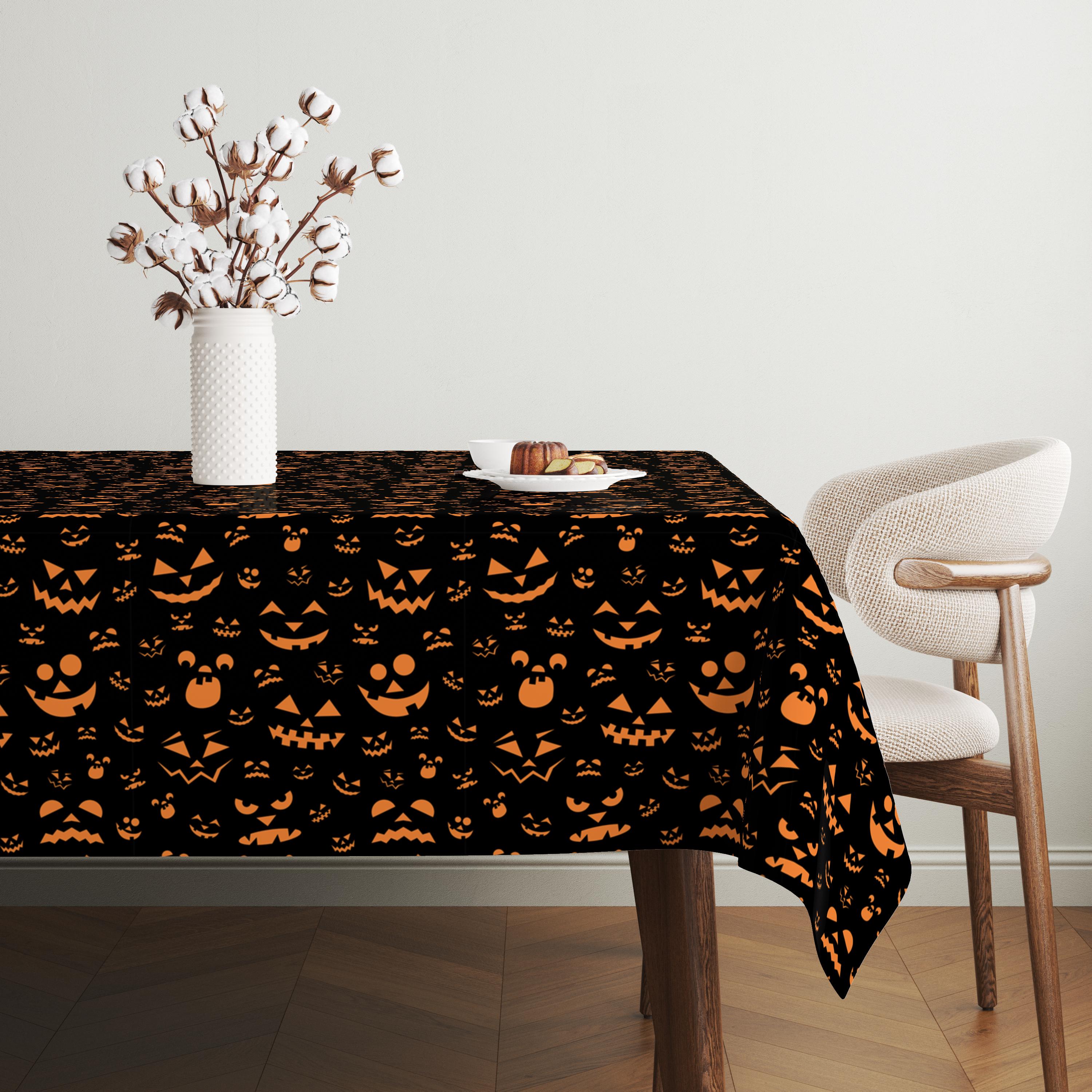 Haooryx 3er-Set Halloween Tischdecke – Niedliches Geister-Design, Wasserdicht, Rosa