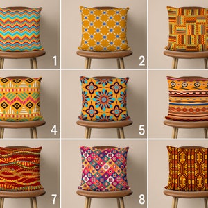Ethnic Design Yellow Pillow Cover, Authentic Boho Pillow Case, Mustard Color Traditional Cushion Cover, All Sizes Pillow, Bohemian Decor
