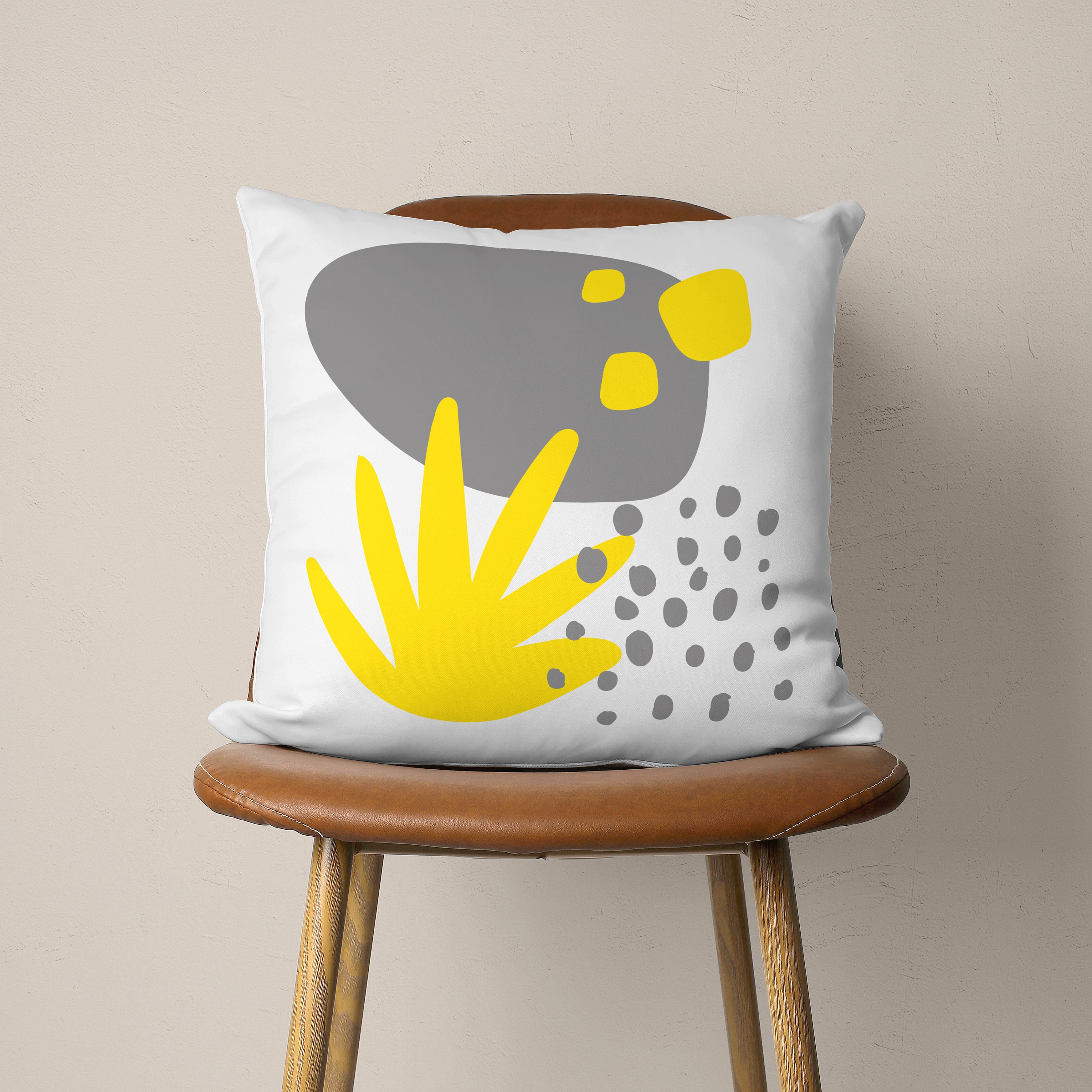 Abstract Yellow & Gray Pillow Case Geometric Pillow Case Etsy Australia