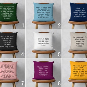 Personalized Words Pillow Cover, Customize Your Text Cushion Cover, Custom Quote Pillow Case, Your Words Here, Special Gift, Color Options