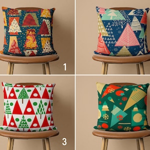 Federa per cuscino per albero di Natale, fodera per cuscino colorata, fodera per cuscino invernale, arredamento accogliente per la casa, tessuto per camera da letto, regalo di Natale, 14x14 16x16 20x20