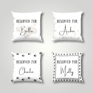 Custom Cat & Dog Pillow Cover, Personalized Pet Pillow Case, Customized Dog Name Cushion Cover, Design Options, Cover Only, 12x12, 14x14