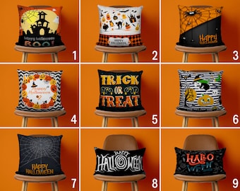 Halloween-Kissenbezug, schwarz orange Halloween-Kissenbezug, Süßes oder Saures Kissenbezug, Halloween-Dekorgeschenk, 12x16 12x20, jede benutzerdefinierte Größe