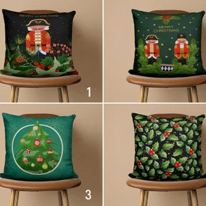 Federa per cuscino di buon Natale, fodera per cuscino di Natale verde, federa per cuscino di pino, regalo di Capodanno, decorazioni natalizie, cuscino di qualsiasi dimensione
