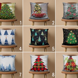 Federa per cuscino per albero di Natale, fodera per cuscino per alberi di pino, fodera per cuscino invernale, decorazione per cabina, solo copertina, regalo di Natale, cuscino di qualsiasi dimensione
