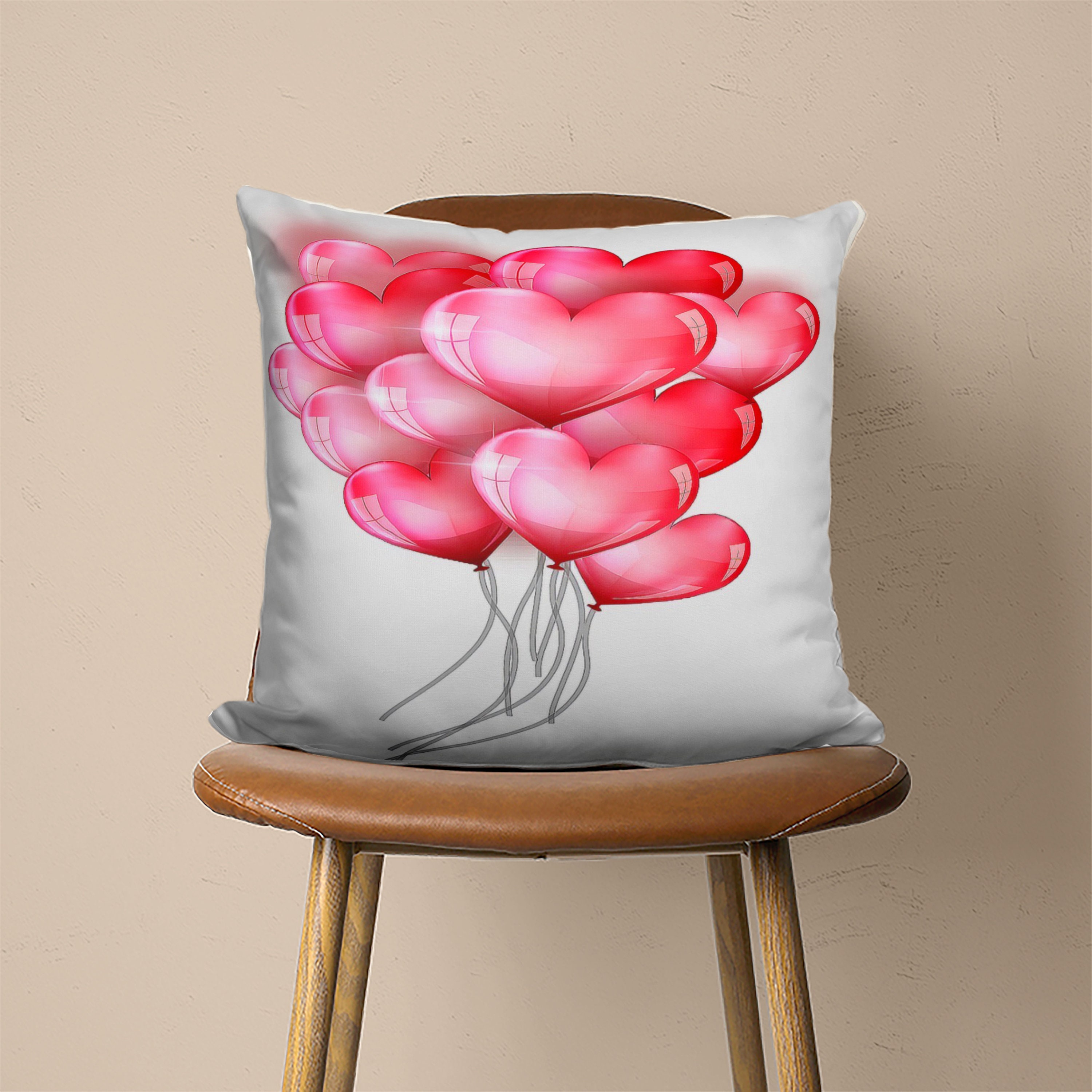 Set 2 Federe Per Cuscini Decorative San Valentino 45x45 Cm: Morbido Velluto Con Motivo Cuore Rosa, Per Divano E Camera Da Letto - 2