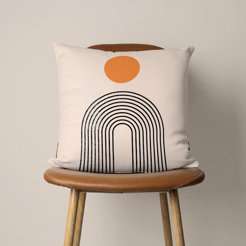 Mid Century Modern Pillow Cover Boho Abstract Pillow Case Etsy Canada