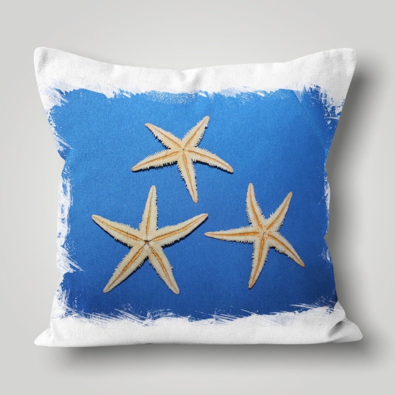 Blue Coastal Pillow Case Marine Pillow Cover Nautical Etsy