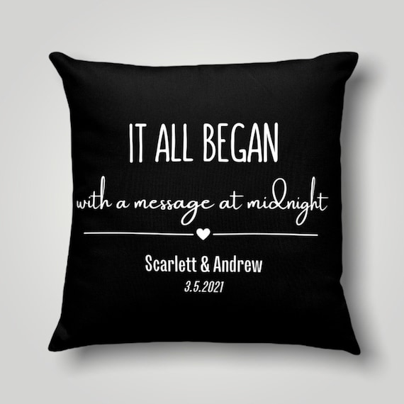 Couple Gift Personalized Maps Pillow, Gift For Her, Anniversary Gift, Engaged Gift, Where It All Began Couple Pillow