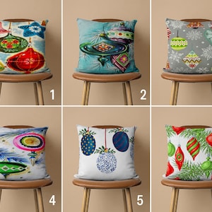 Federa per cuscino con ornamenti natalizi, fodera per cuscino in pino, fodera per cuscino invernale, decorazioni natalizie, cuscini colorati, solo copertina, cuscino di tutte le dimensioni