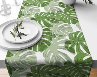 Botanische Bltter Tischlufer, Monstera Bltter Kchenlufer, Blatt Muster  Tischdecke, Tropische Tischdekoration, Lufer Jede Gre - Etsy sterreich