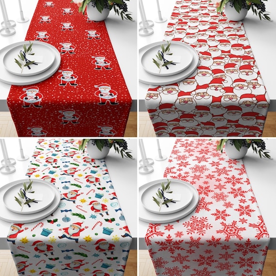 Weihnachtsmann Tischläufer, Rote Weihnachtsläufer, Schneeflocke Küchentextilie, Tischwäsche, Weihnachtsgeschenk, Esszimmer Tischläufer