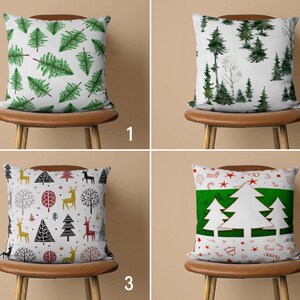 Federa per cuscino per albero di Natale, fodera per cuscino invernale verde, fodera per cuscino natalizio, arredamento accogliente per la casa, tessuto per camera da letto, regalo di Natale, 20x20 22x22