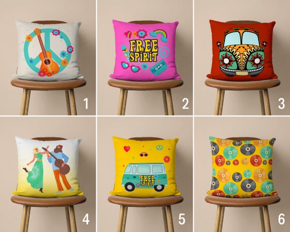Set di 4 federe per cuscini per divano, stile bohémien, vintage
