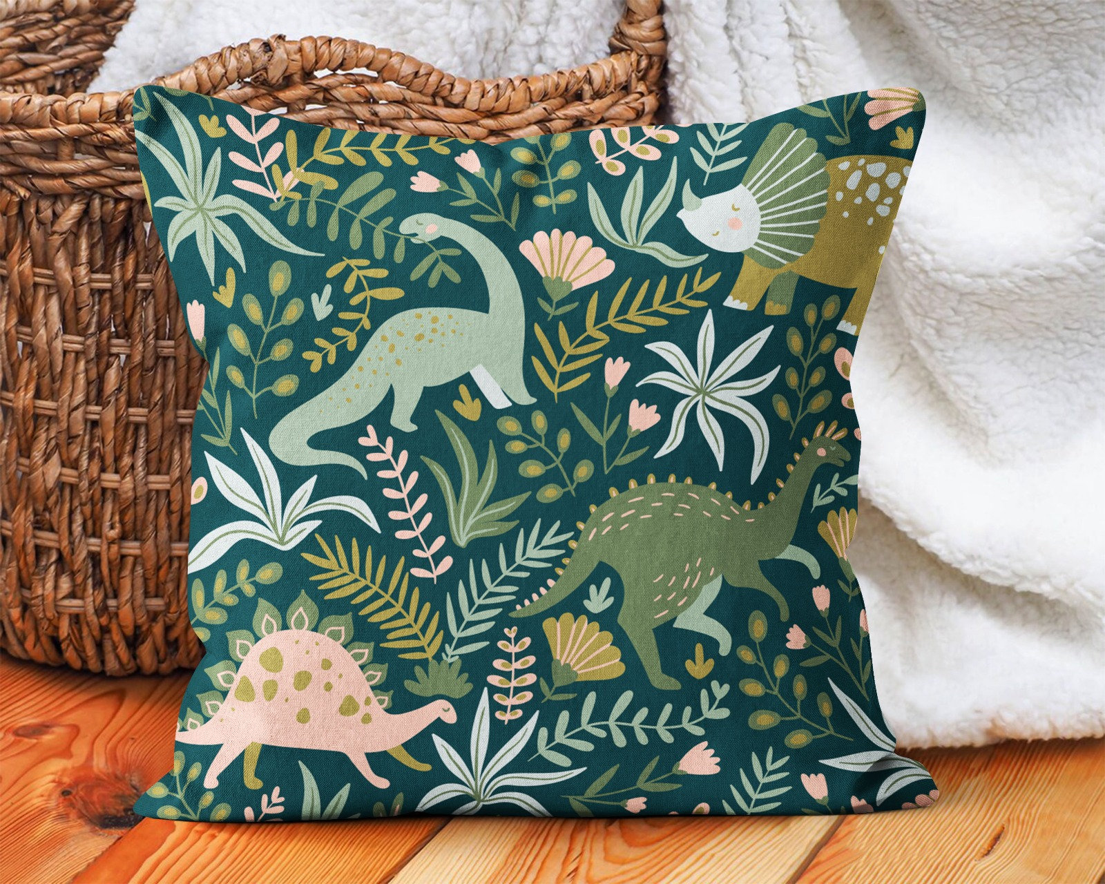 4 Pcs Dinosau Coloing Pillow Case Set Dinosau Coloing