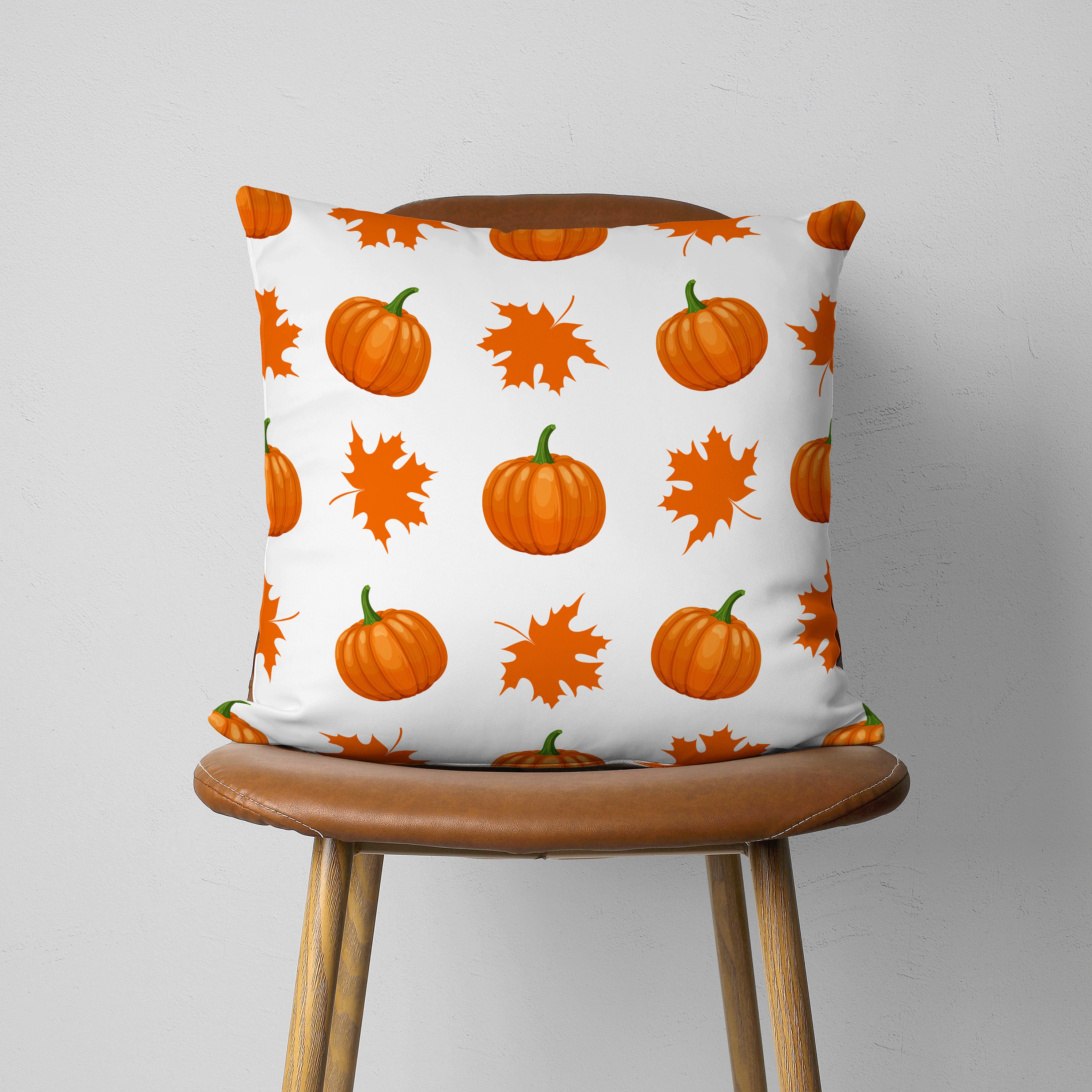 JOOCAR Herbst-Kissenbezug 30x50 Cm – Aquarell-Kürbis-Design, Polyester, Mit Reißverschluss