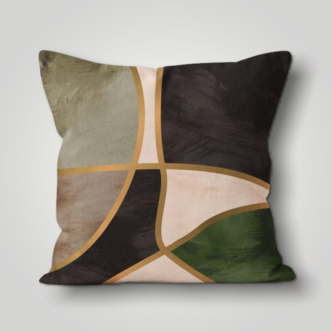Abstract Green Boho Pillow Covers Bohemian Cushion Cover Etsy UK