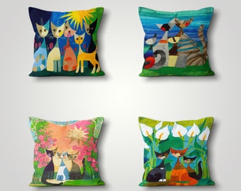 2ps Meow 02 Xihomeli Set of 2 Meow Series Farmhouse Pillow Covers Little Black Cats with Tropical Plants Pillow Cover Summer Home Decor Palm Leaves Print Cotton Linen Pillowcase 18x18 Inch 2ps Meow 02 Xihomeli Set of 2 Meow Series Farmhouse Pillow Covers Little Black Cats with Tropical Plants Pillow Cover Summer Home Decor Palm Leaves Print Cotton Linen Pillowcase 18x18 Inch