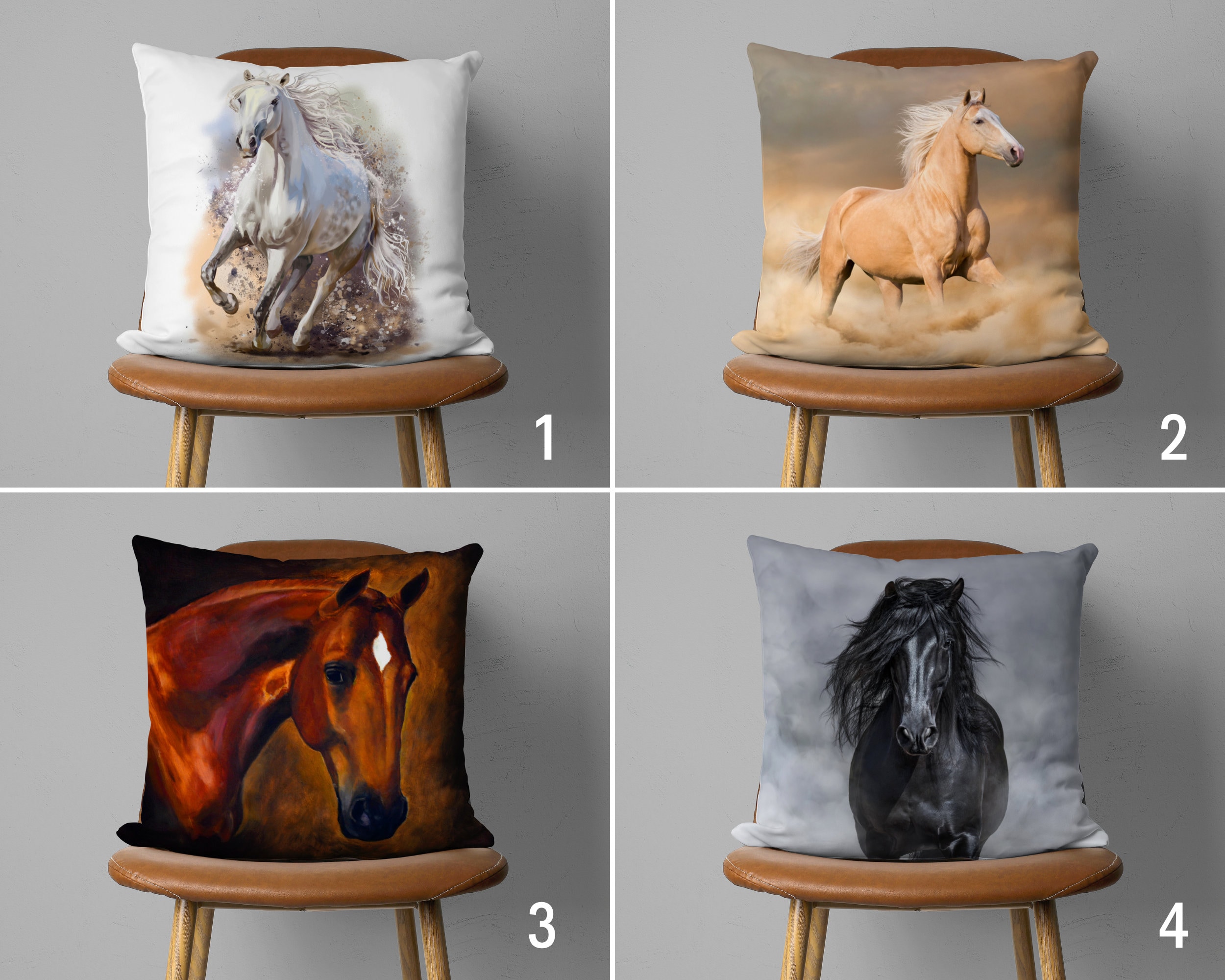 Horse top pillow covers