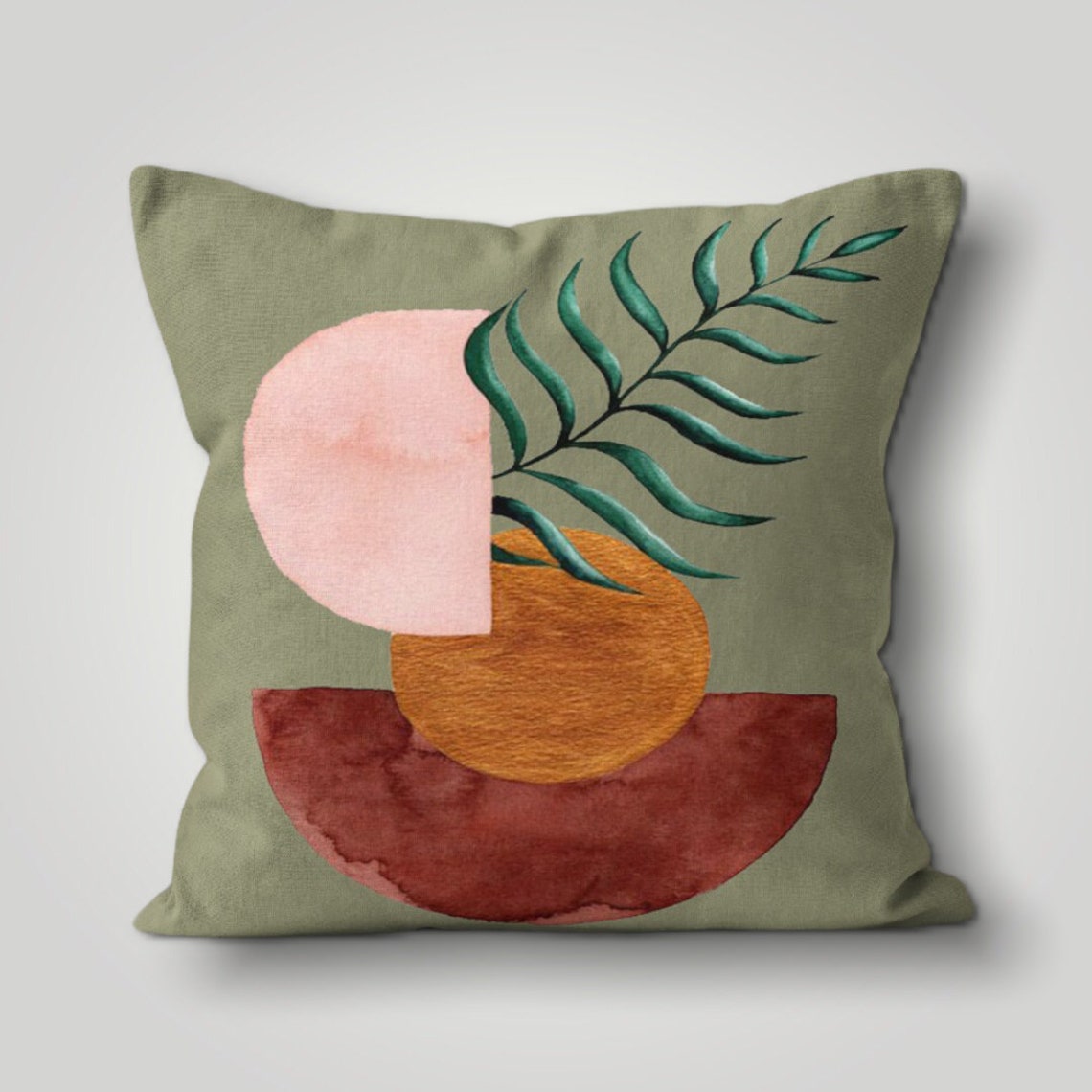 Abstract Green Boho Pillow Covers Bohemian Cushion Cover Etsy