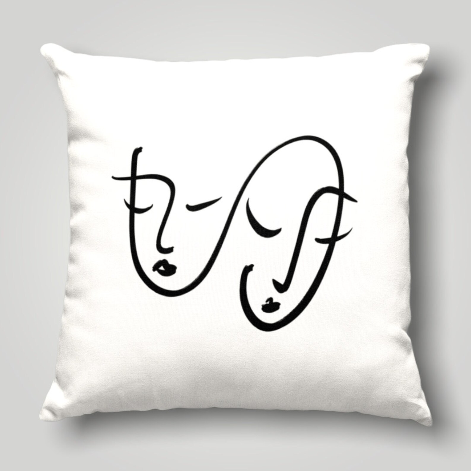 Minimalist Art Pillow Case Modern Abstract Cushion Cover Etsy