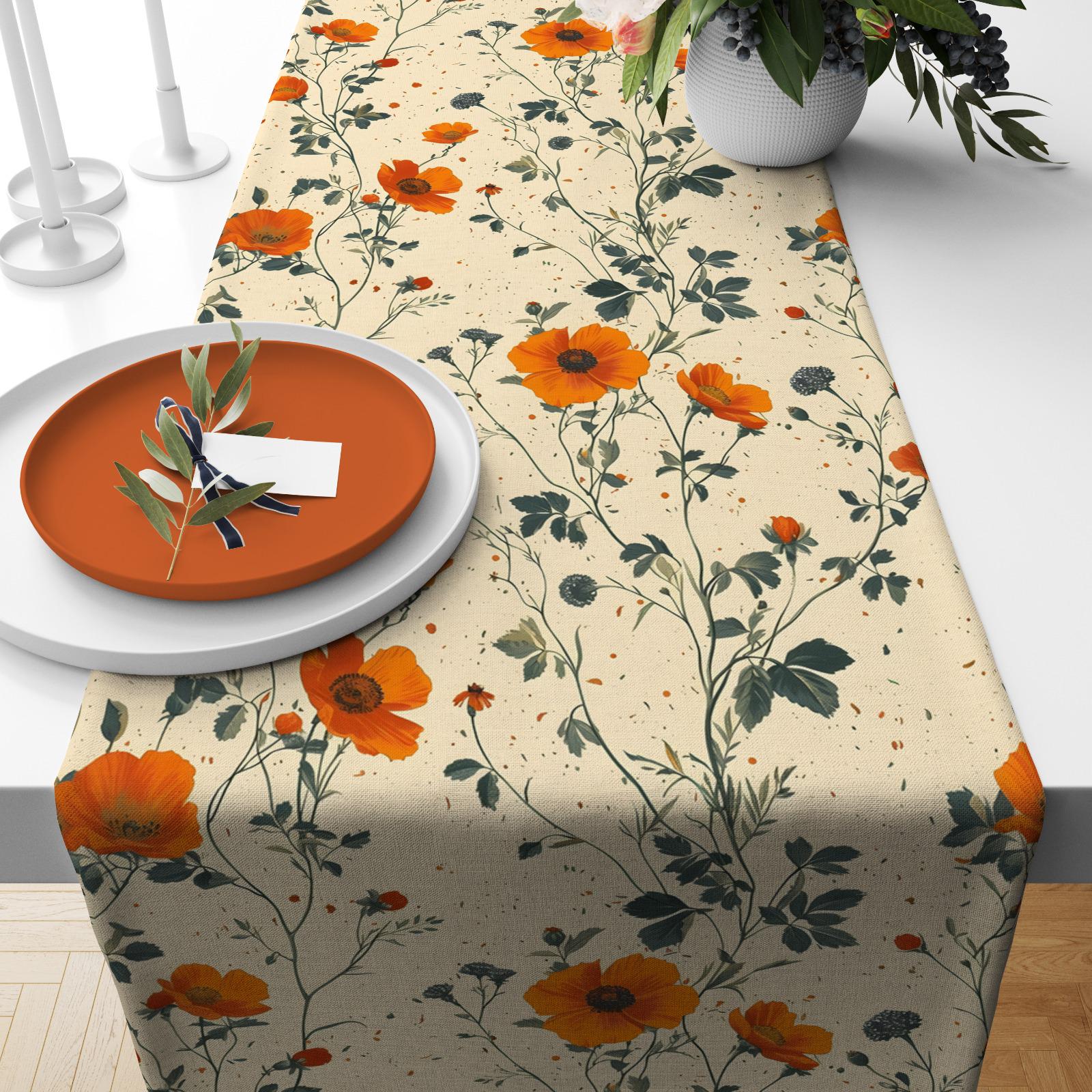Chemin de Table Romance Feuilles d'Automne Photoprint - Jour de Fête - Automne - Décoration