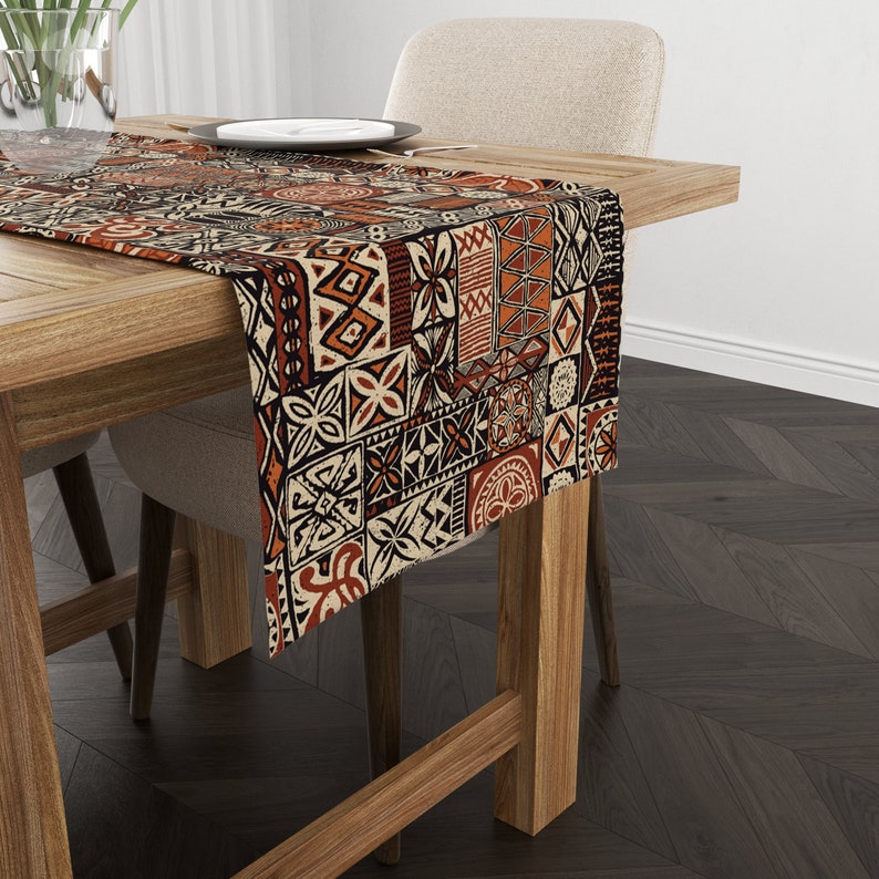 Aztec & Ethnic Earth Tones Table Runner Black and Brown Etsy