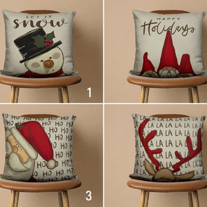 Holiday Pillow Cover, Winter Cushion Cover, Christmas Pillow Case, New Year Gift, Farmhouse Pillow, Handmade Pillow, Cover Only, 17x17