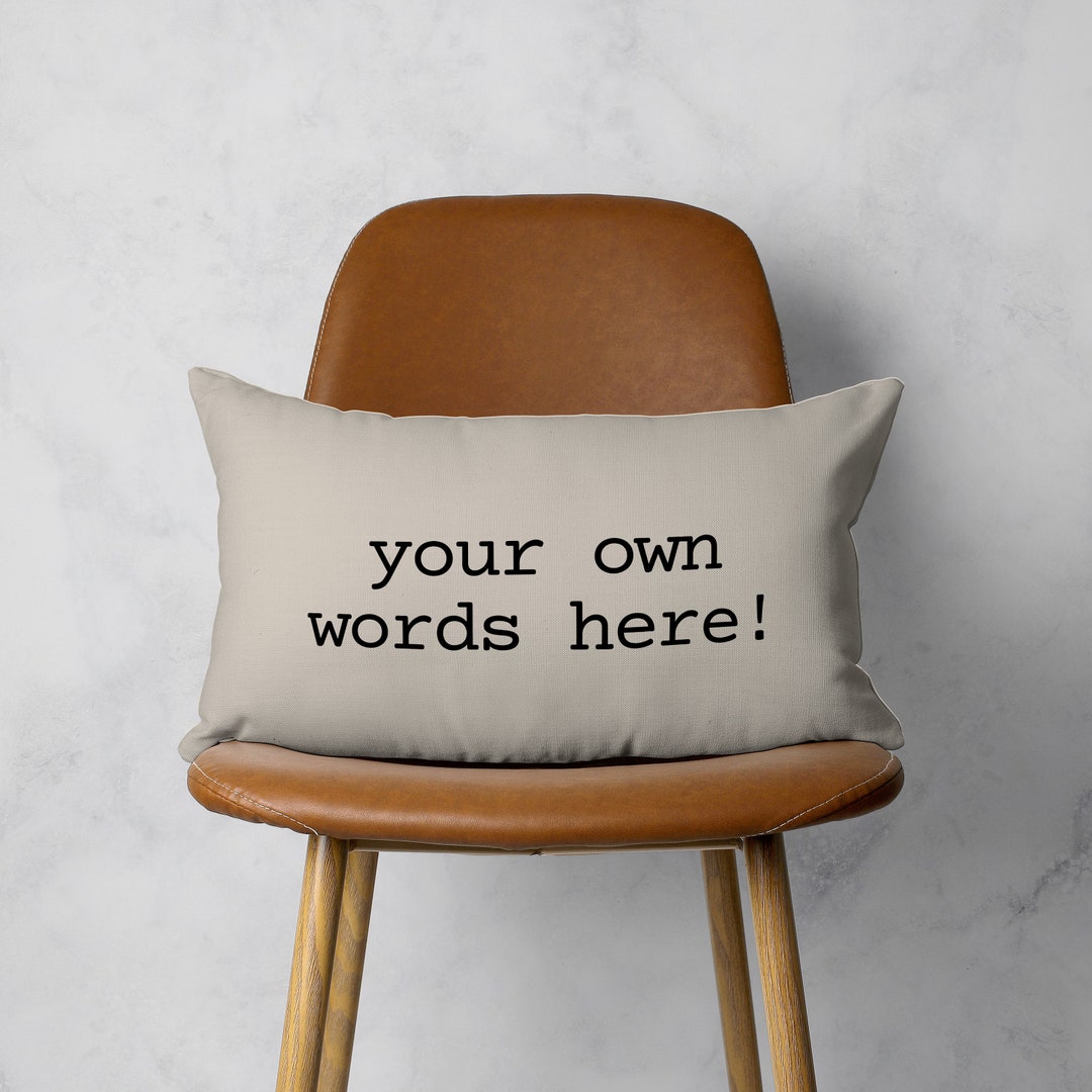 Your Custom Quote Pillow Cover Customized Text Cushion Cover Etsy