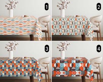 ABAKUHAUS Vintage Tovaglia, Funky geometrica Stile, Rettangolare