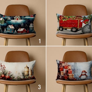 Cozy Christmas Pillow Cover, Winter House Lumbar Pillow Case, Snowman Cushion Cover, Christmas Party Decor, New Year Gift, 16x16 18x18 20x20
