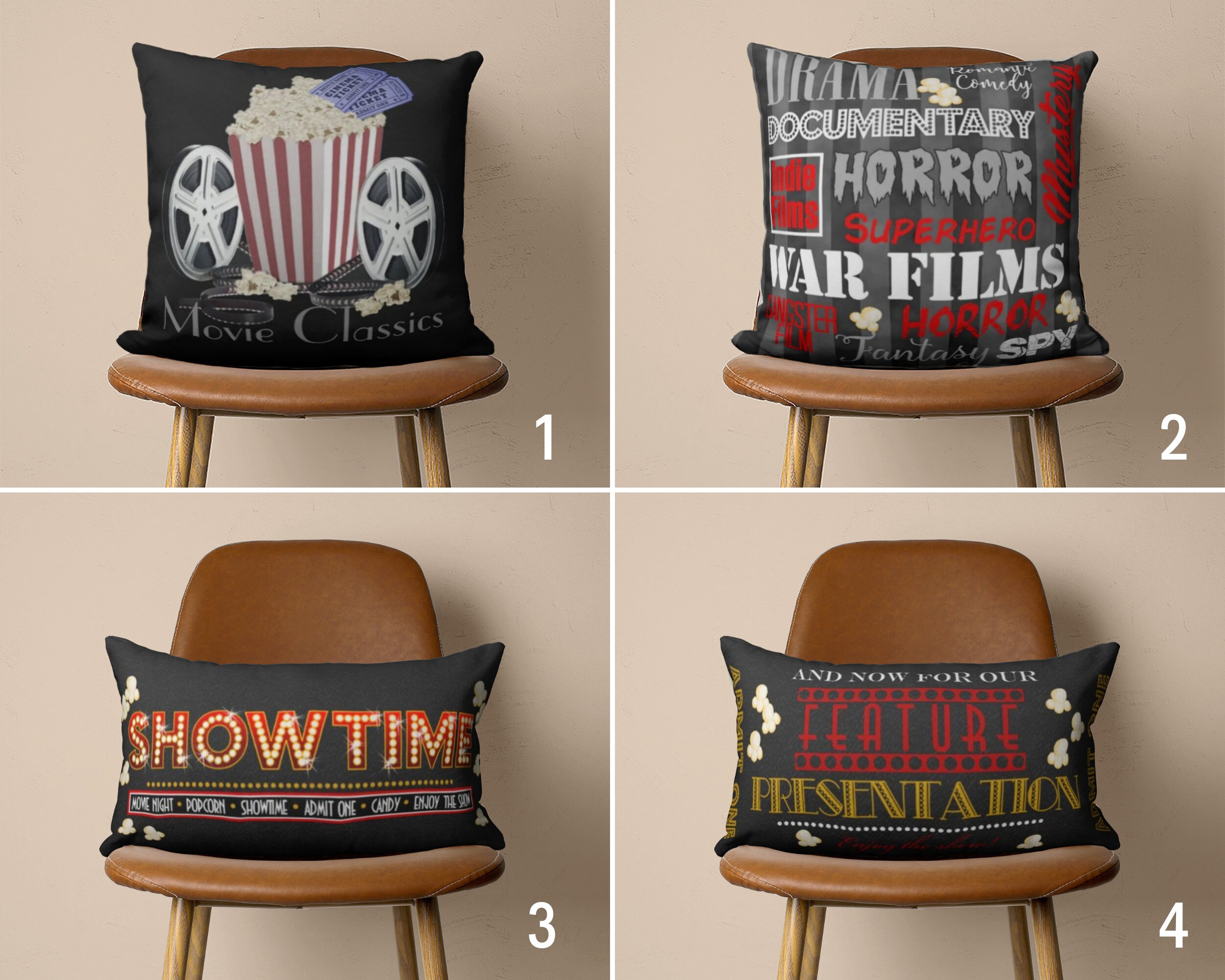 Home Theater Throw Pillow Cover Theater Movies Cushion Cover Cinema Home Decor Any Size Pillow Living Room Decor Custom Size Pillow Etsy Canada