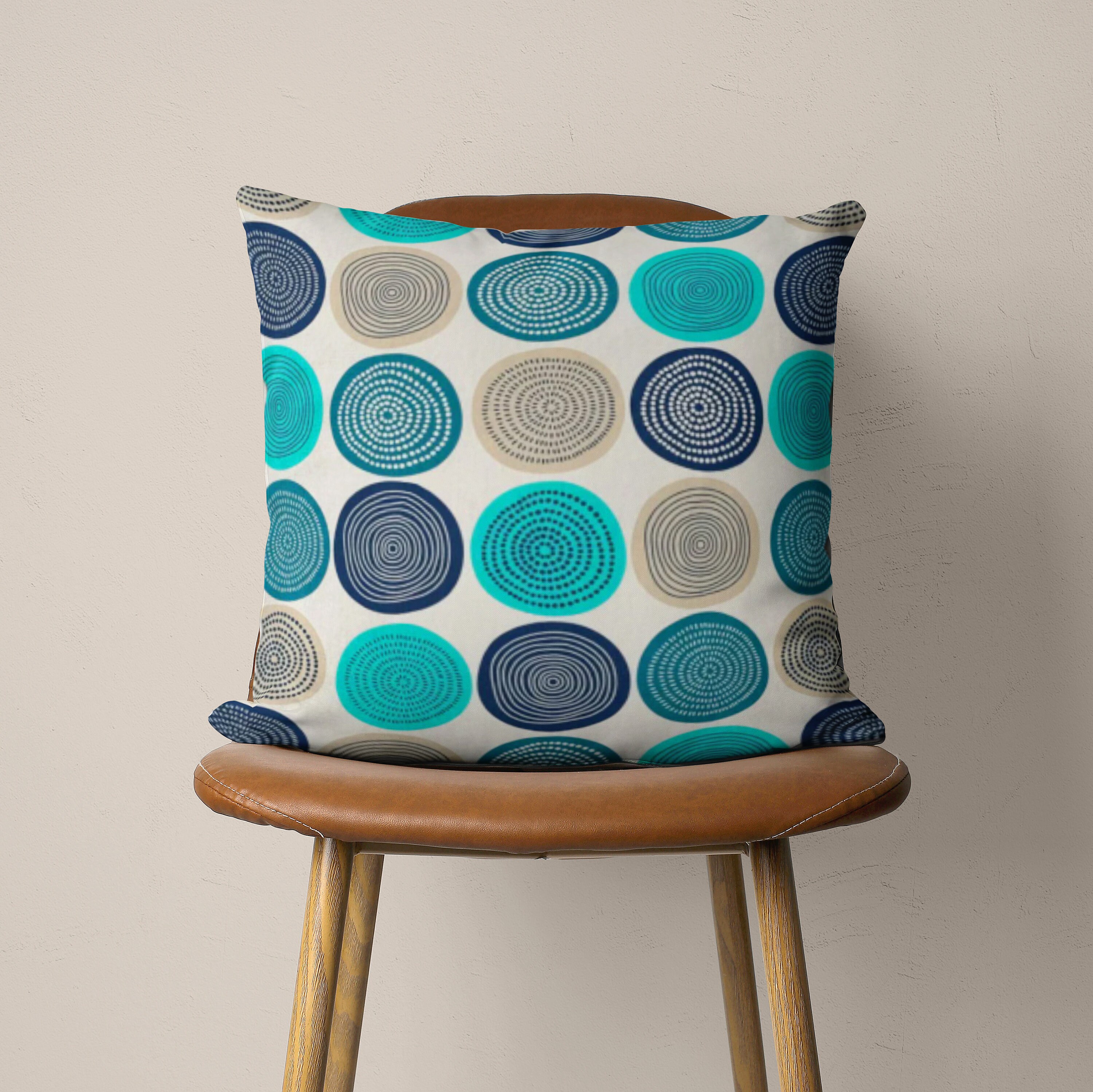 Abstract Blue Throw Pillow Cover, Fish Scale Patterned Cushion Cover,  Coastal Bedroom Pillow Case, Any Size Pillow, Cover Only, Euro Sham -   Canada