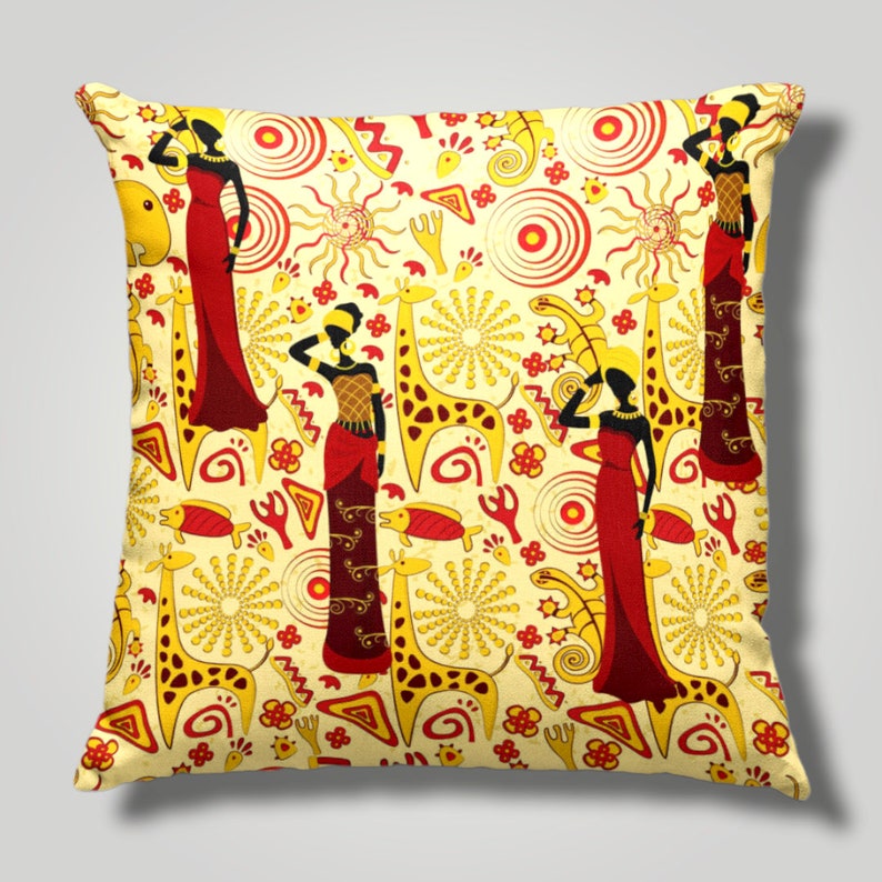 African Style Ethnic Pillow Cover Authentic Boho Pillow Case Etsy