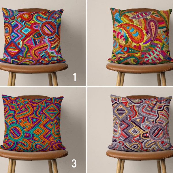 Multi Color Pillow Etsy