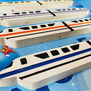 Monorail Wooden Decoration for above door or shelf WDW