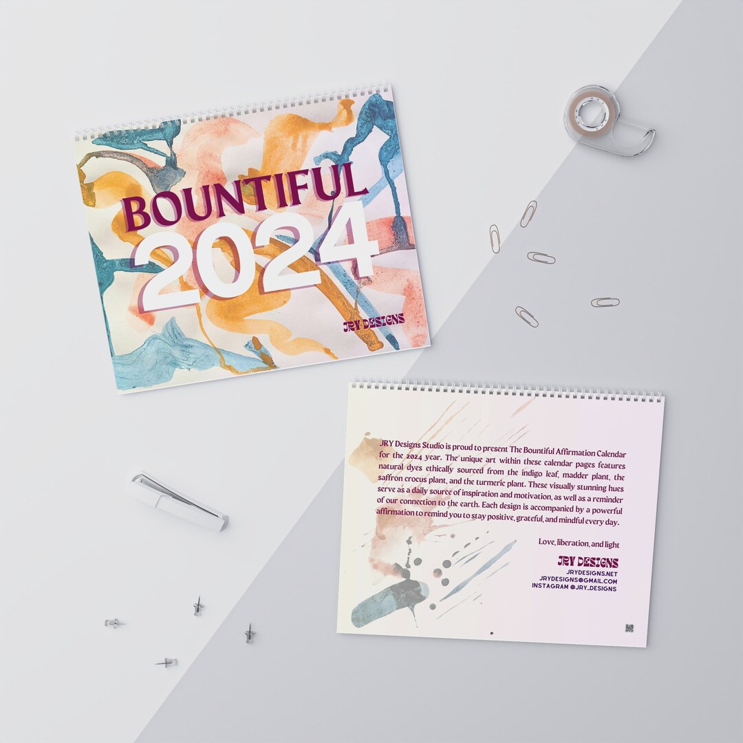 The Bountiful Affirmation Wall Calendar 2024 - Etsy