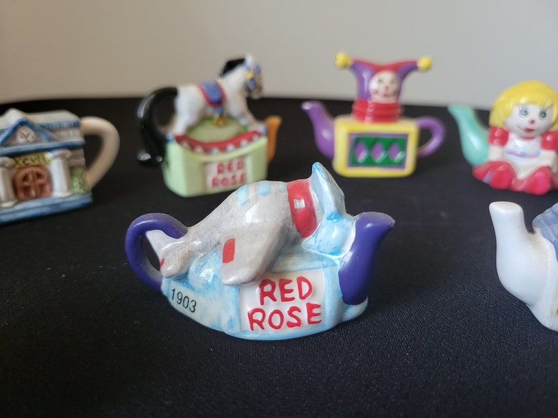 Red Rose Wade Whimsy Tea Figurines Set of 8 Etsy Canada