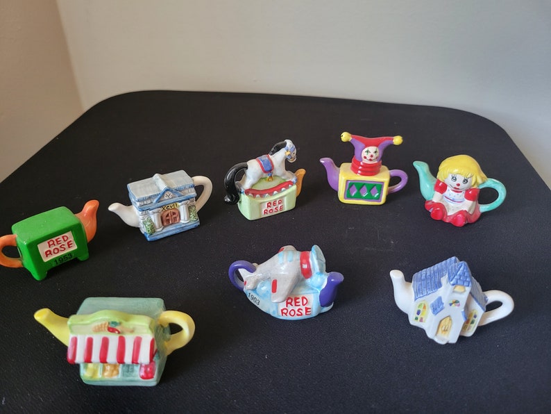 Red Rose Wade Whimsy Tea Figurines Set of 8 Etsy Canada