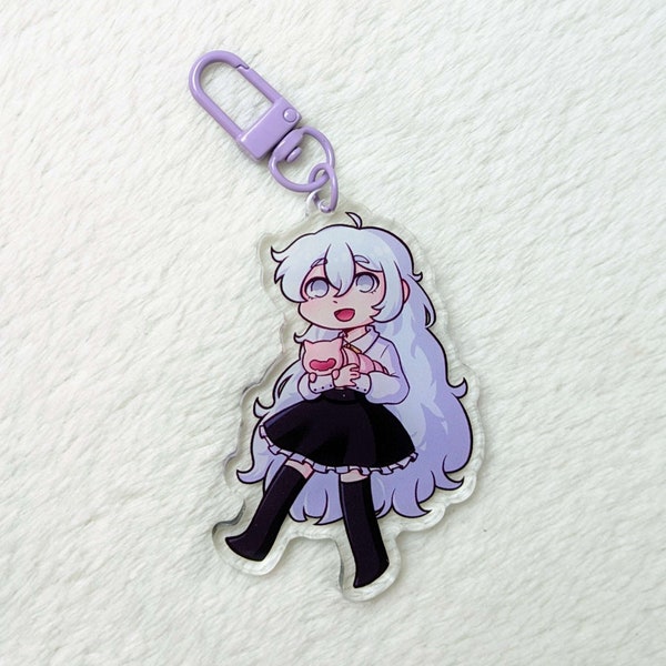 Hello Charlotte - Charlotte Wiltshire with Magcat - acrylic keychain with double-sided printing
