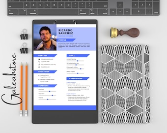 Graphic Designer CV Resume Template: Creative 2-Page Design