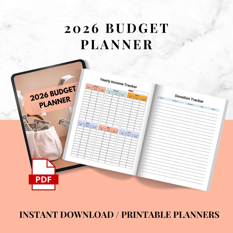 2026 Budget Planner (printable PDF) - Etsy