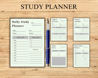 Printable Student Study Planner: Academic Organizer (Digital Download)