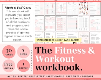 Workout Planner, Fitness Journal 2024, Exercise Planner iPad, Goodnotes Fitness Health Goals, Physical self Care, Health Wellness Self Love