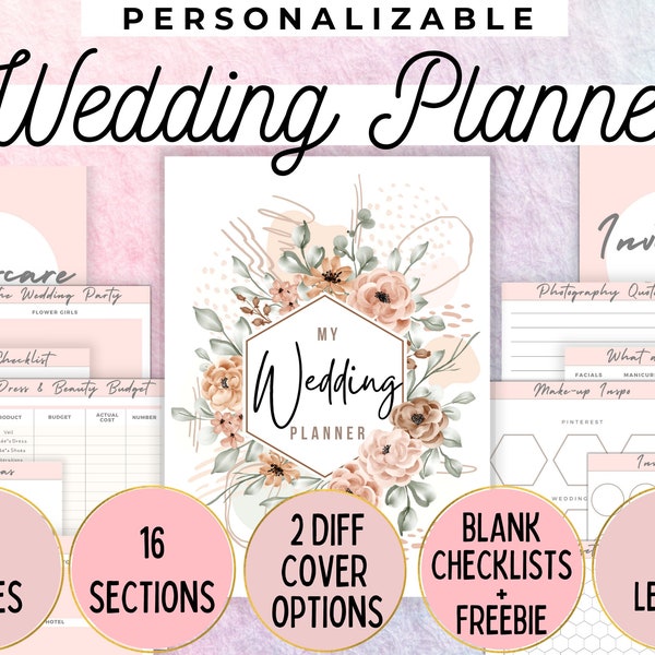 Wedding Planner Printable, Wedding Planner Organizer, Printable Wedding Planner, Engagement Gifts Plan, Affordable PDF Wedding Planning Book
