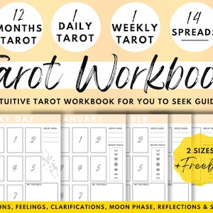 Tarot Workbook, Tarot Spreads, Tarot Journal Printable, Tarot Stickers Printable, Tarot Print Journal ,Tarot Journal, Tarot Spread Template