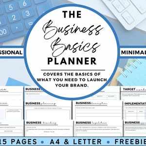 Business Plan Template, Printable Business Plan, Small Business, Productivity Business Planner, Business Startup Planner, Business Organizer