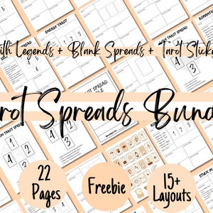 Best Tarot Workbook, Tarot Spreads, Tarot, Book of Shadows, Tarot Stickers Printable, Tarot Print Journal ,Tarot Journal, Printable Planner