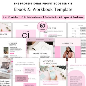 Business Branding templates, Small Business ebook, Course Creator Ebook Workbook Template Canva, Lead Magnet, Worksheets, Cover, Modern pdf